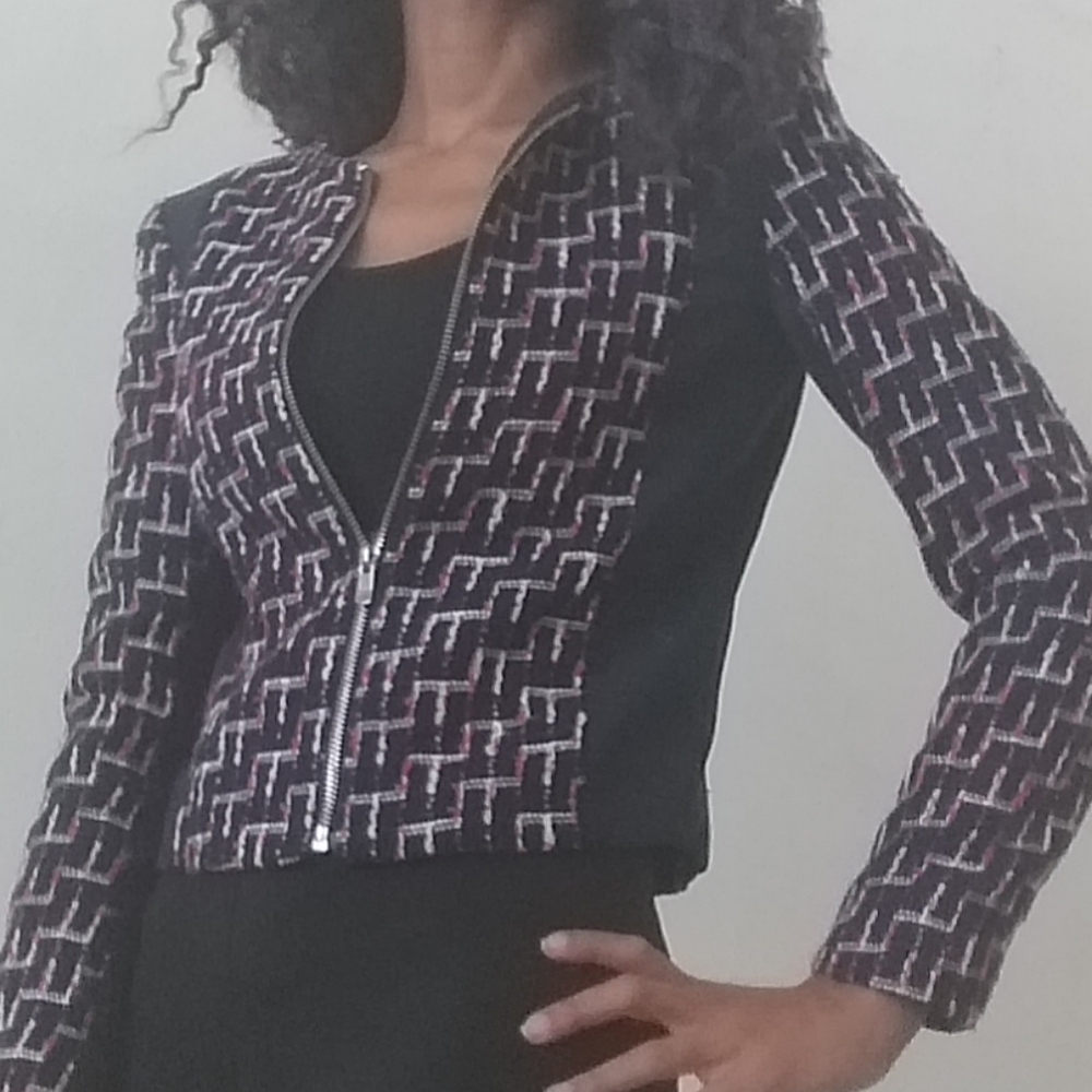🗽 H&M Jacquard Panel Blazer